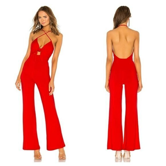 H:ours Vale Jumpsuit - Lava Red